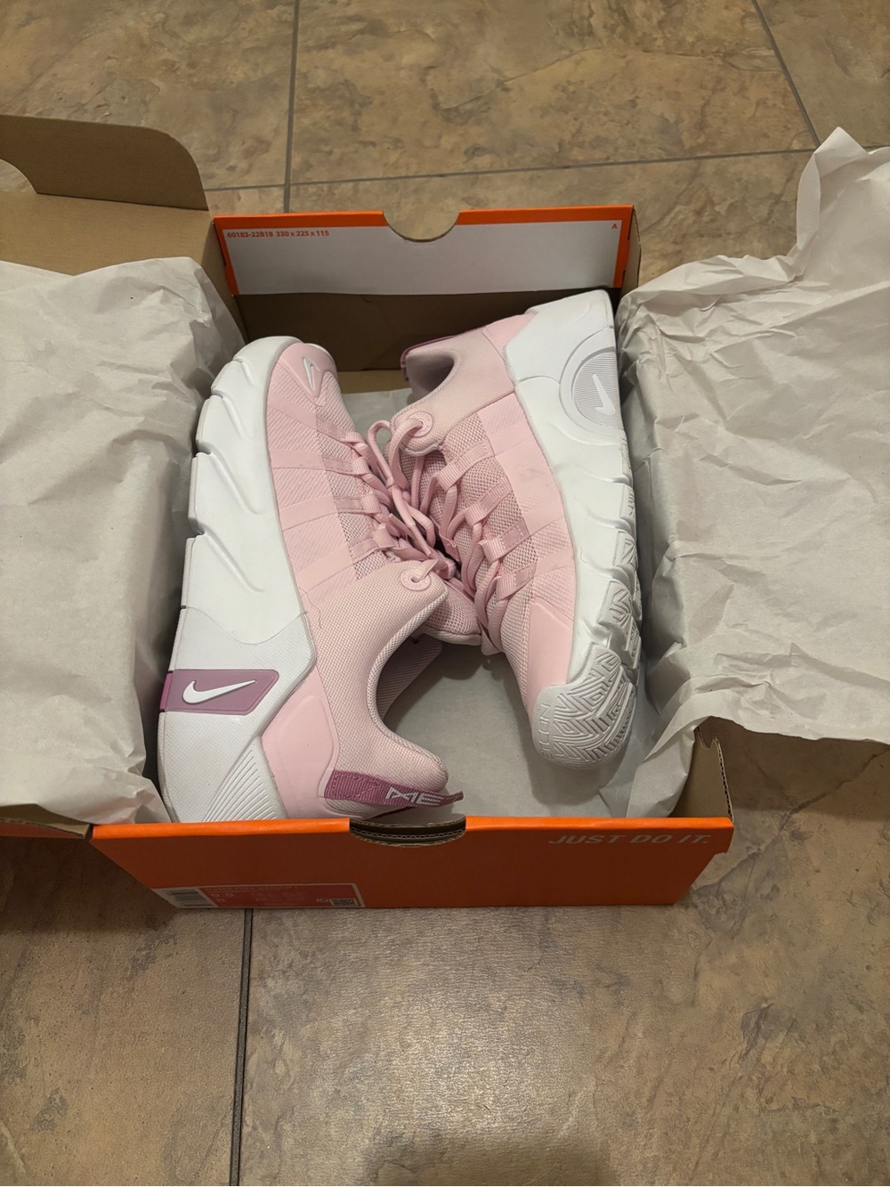 Nike Women’s Pink and White Low-Top Athletic Sneakers — Trainer Style